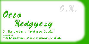 otto medgyesy business card